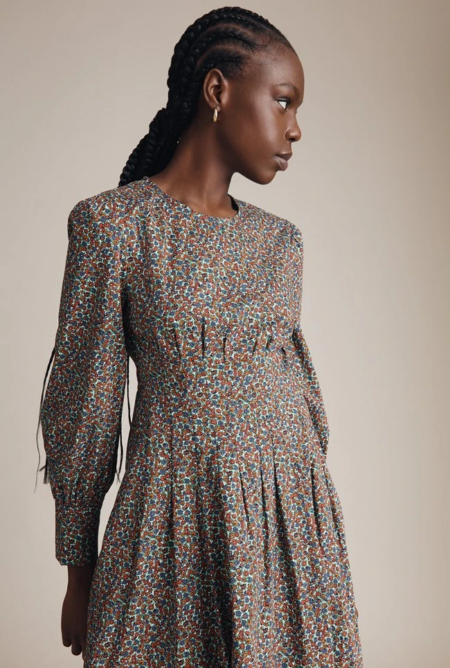 Tabatha Dress Orange Floral