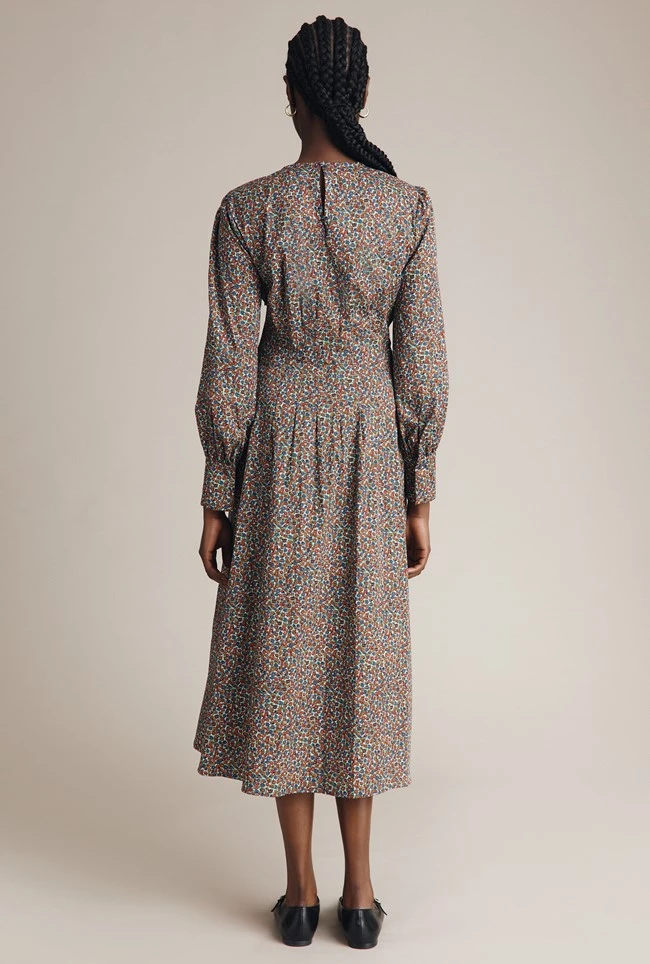 Tabatha Dress Orange Floral - Image 4