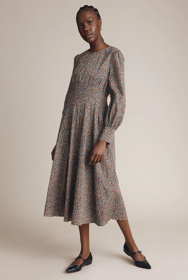 Tabatha Dress Orange Floral - Image 3