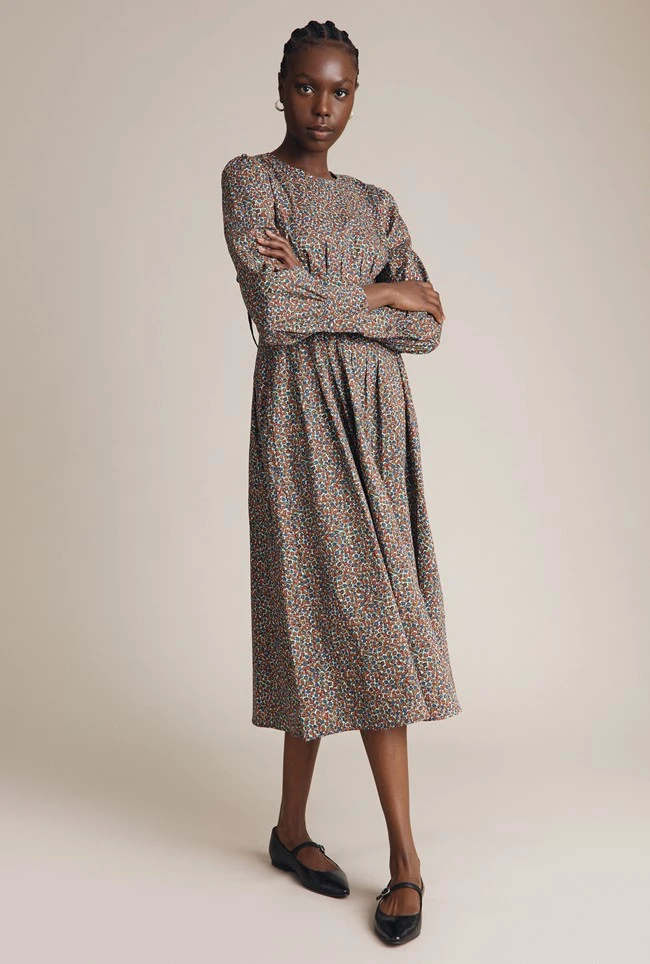 Tabatha Dress Orange Floral - Image 2