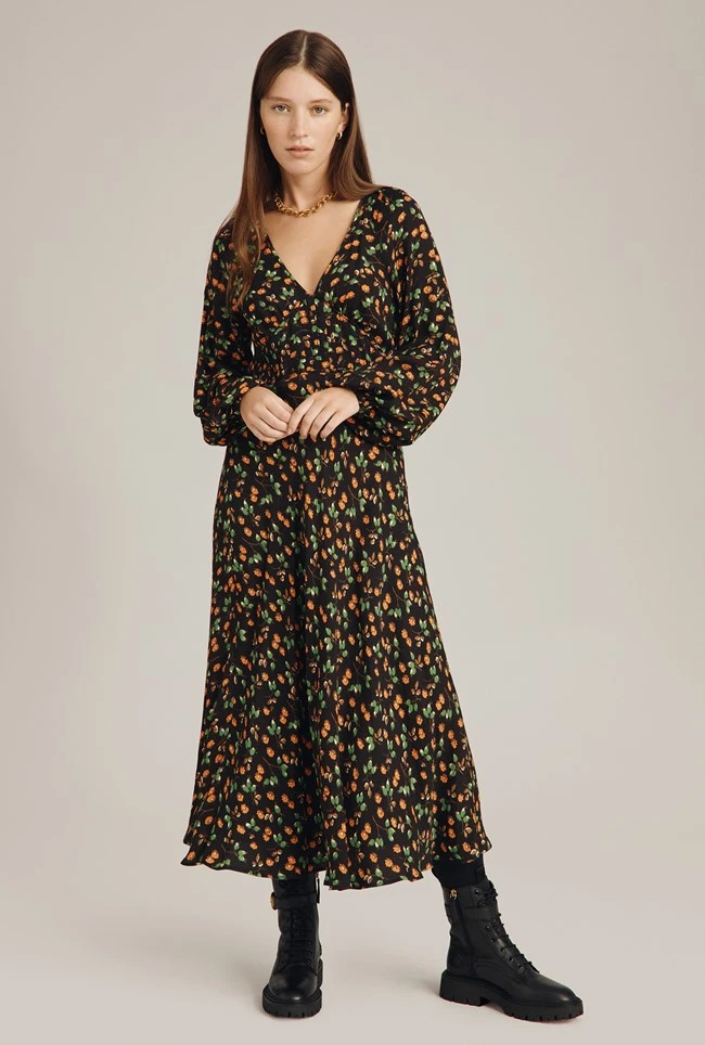 Marlow Dress Black Floral - Image 4