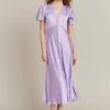 Grace Satin Midi Dress Lilac