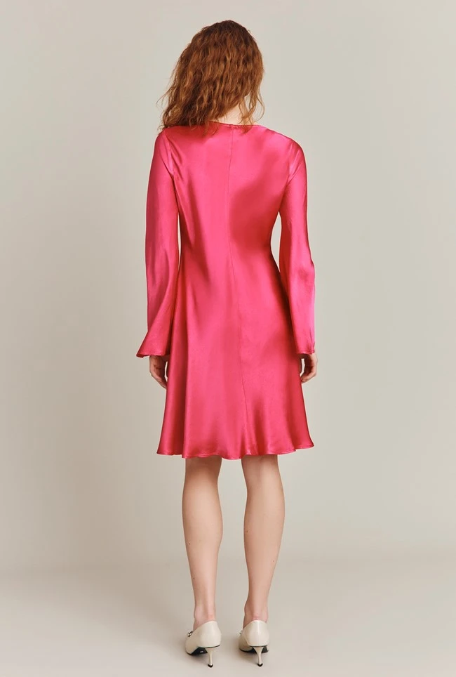 Willow Knee Length Dress Pink - Image 4