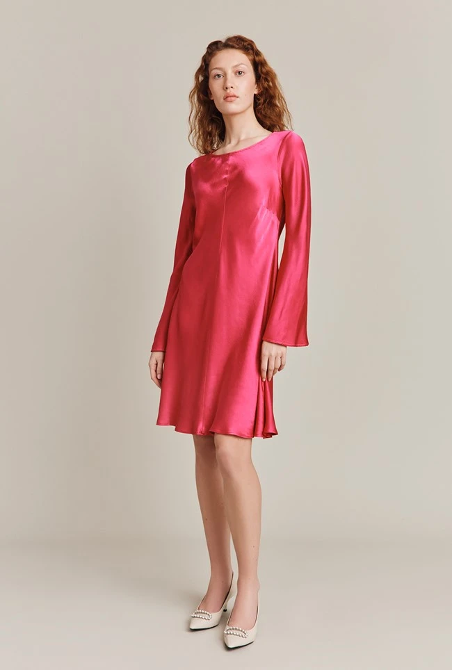Willow Knee Length Dress Pink - Image 3