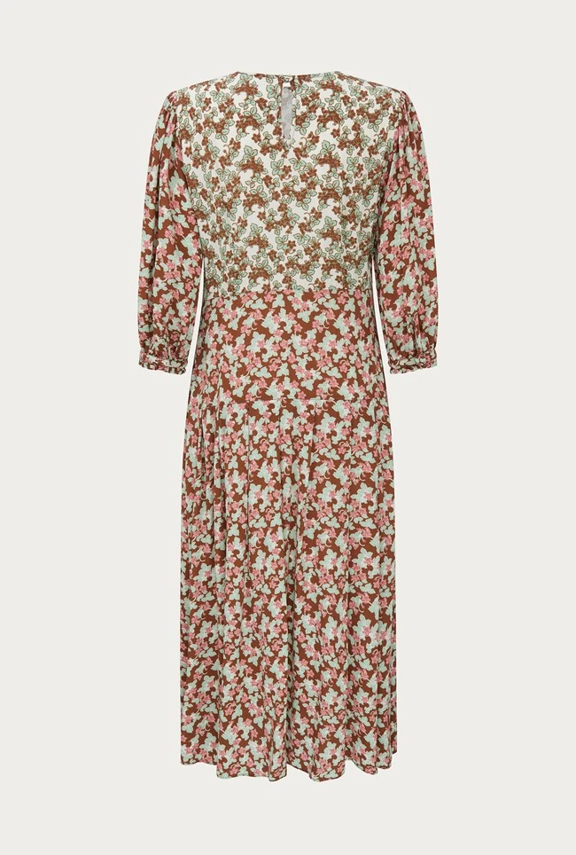 Iris Midi Dress Maroon Floral - Image 6