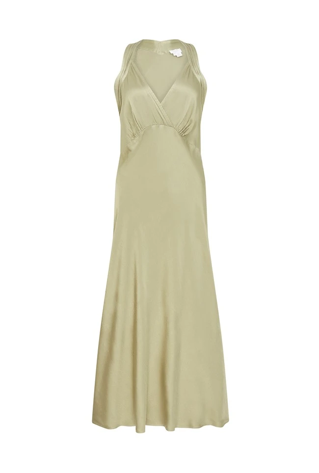 Lua Satin Midi Dress Willow - Image 5