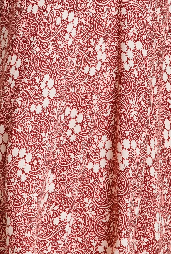 Madi Crepe Midi Dress Red Floral - Image 6