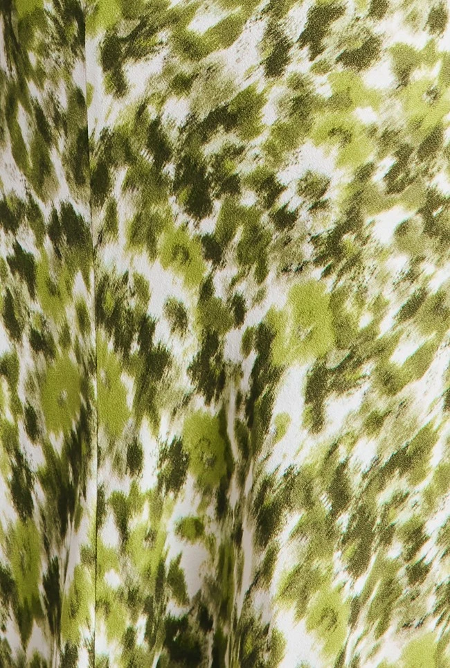 Lainey Crepe Midi Dress Green Ikat - Image 8