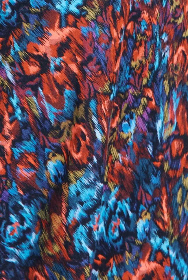 Lainey Crepe Midi Dress Blue Ikat - Image 8