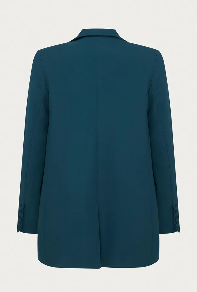 Wren Crepe Blazer Petrol Green - Image 6