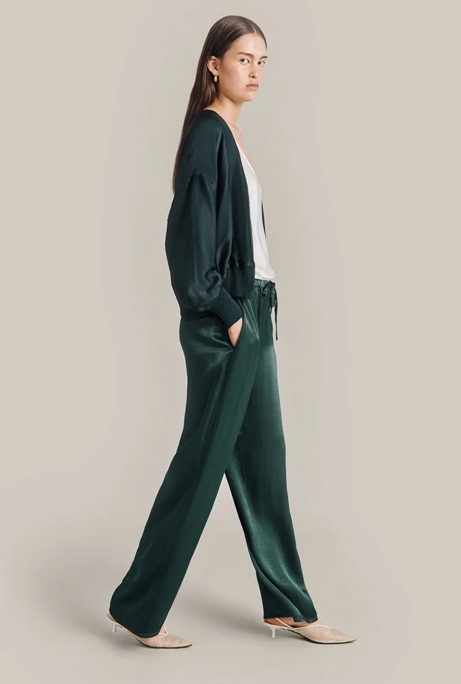 Anouk Satin Bomber Jacket Cedar - Image 2