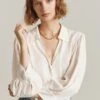 Ayla Crepe Blouse Ivory