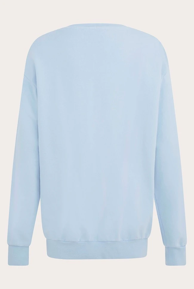 Organic Longline Sweatshirt Pale Blue - Image 7