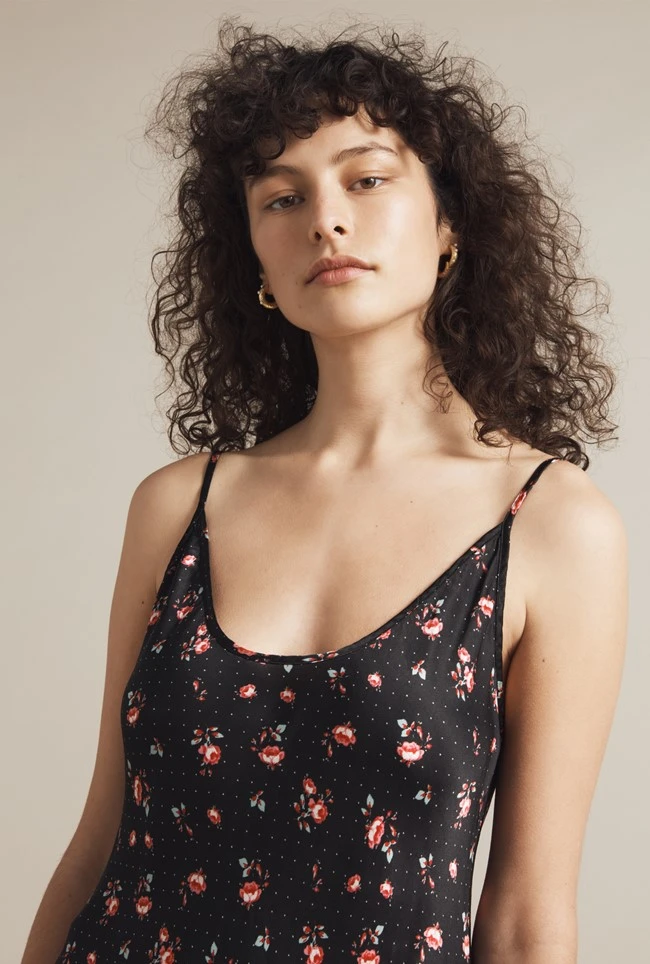 Iris Satin Slip Rose Ditsy - Image 2