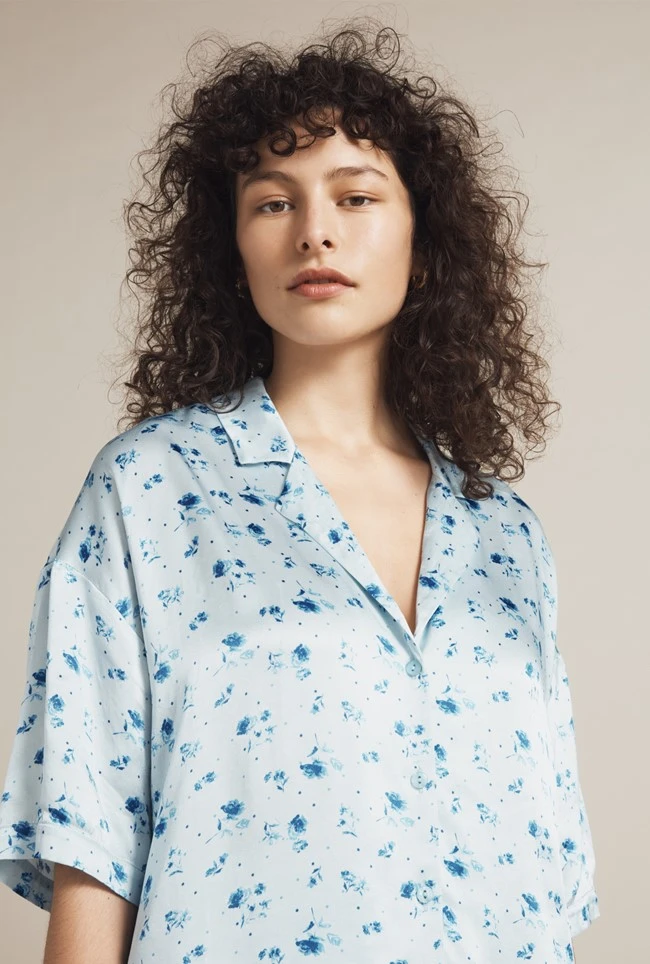 Lucy Satin PJ Set Water Rose - Image 3