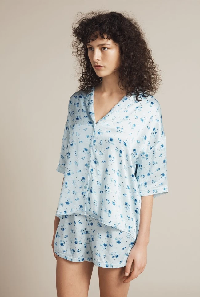 Lucy Satin PJ Set Water Rose - Image 2